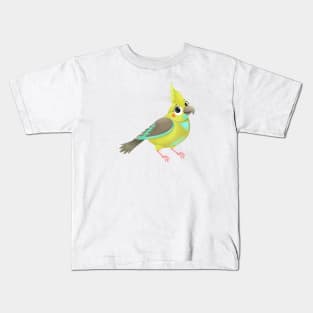 Funny parrot with cute eyes Kids T-Shirt